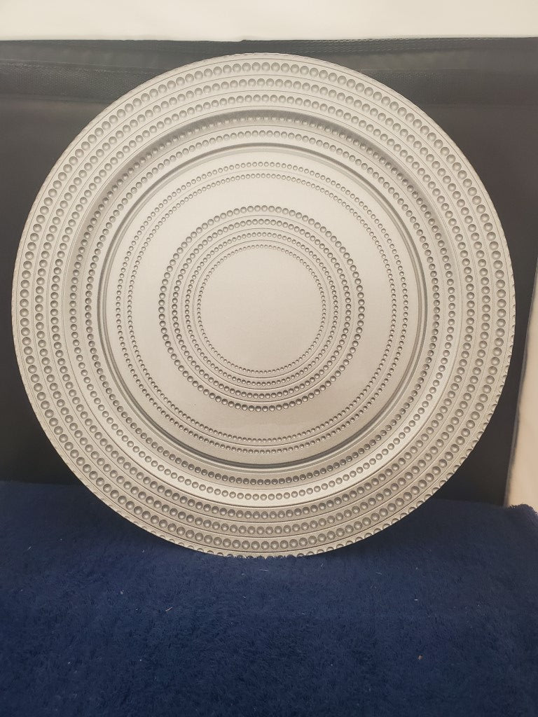 Set of 6 Impulse Marbella Silver Chargers