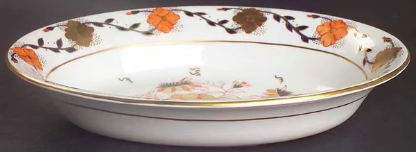 Royal Crown Derby Asian Rose (Duesbury Shape) 10" Oval Vegetable Bowl LK