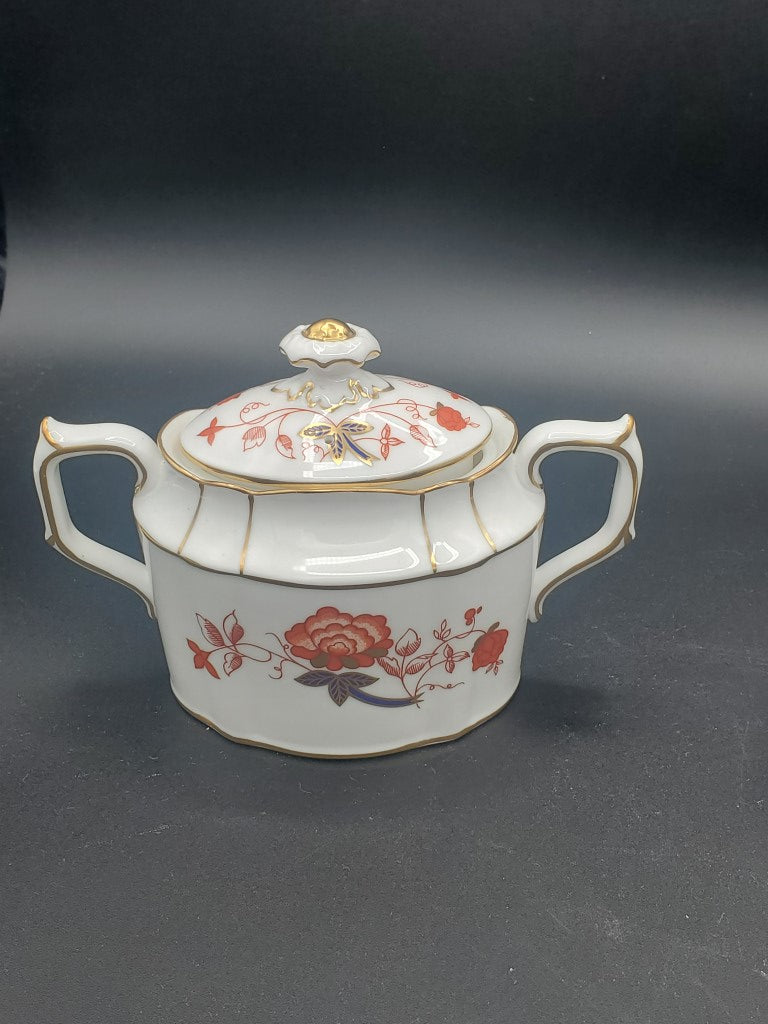 Royal Crown Derby Bali (Ely Chelsea) Creamer & Sugar Bowl with Lid LK