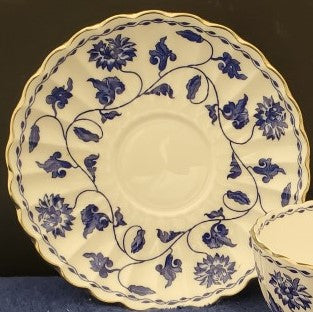 Spode Colonel Blue Platinum Saucer