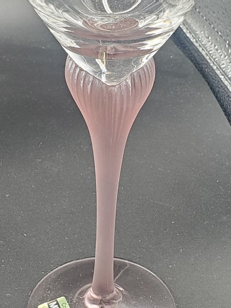 Set of 4 Mikasa Sea Mist Amethyst Wine Glasss LK