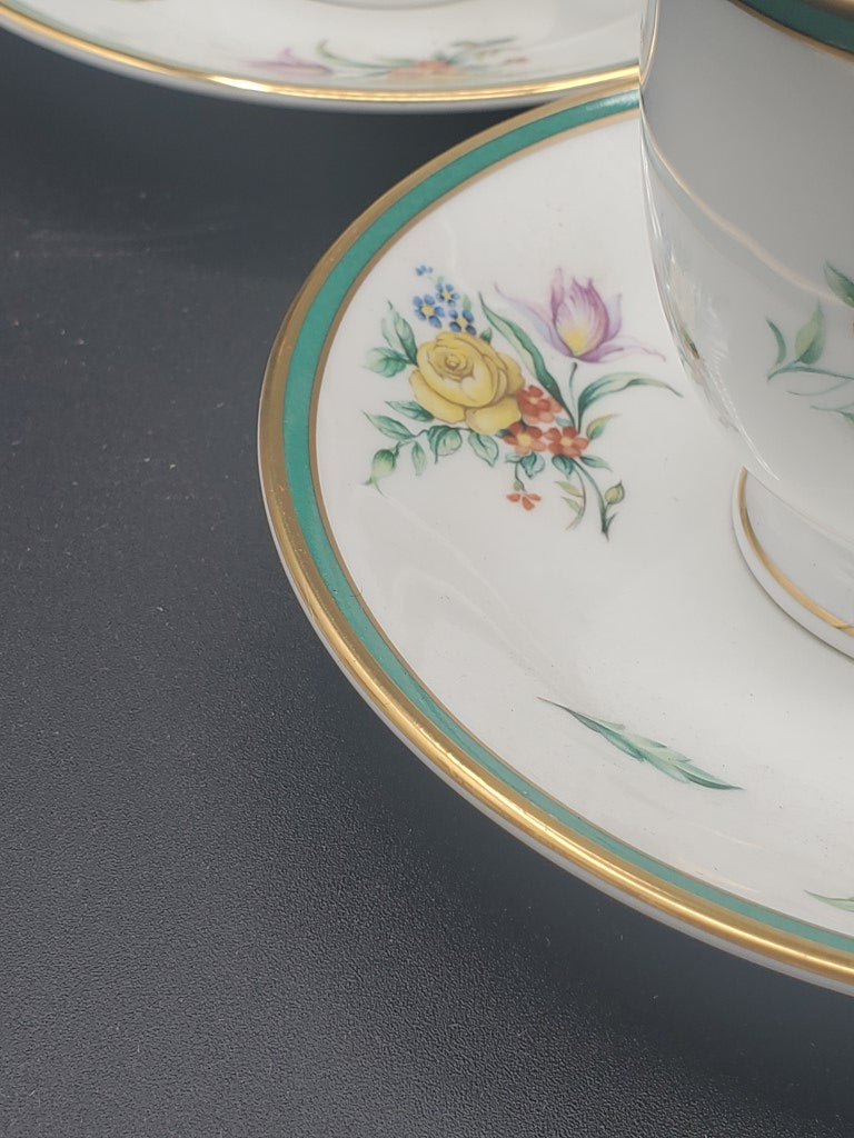 Set of 6 Lenox Provence Green Cup & Saucer Sets LK