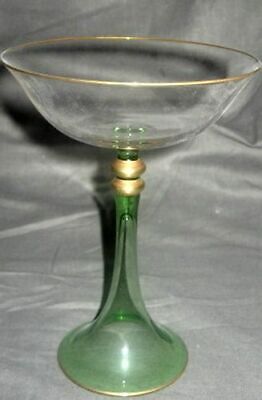 J.L. Coquet Jericho Green Champagne Saucer