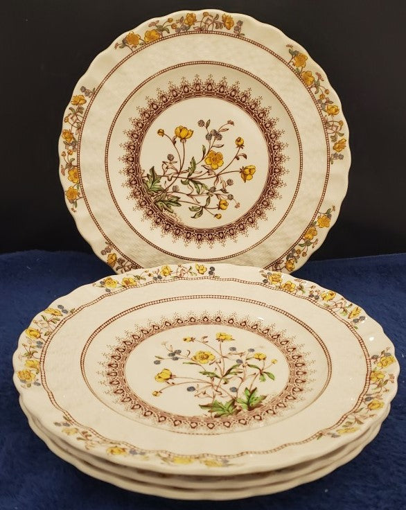 Set of 4 Spode Buttercup Small Bread & Butter Plates