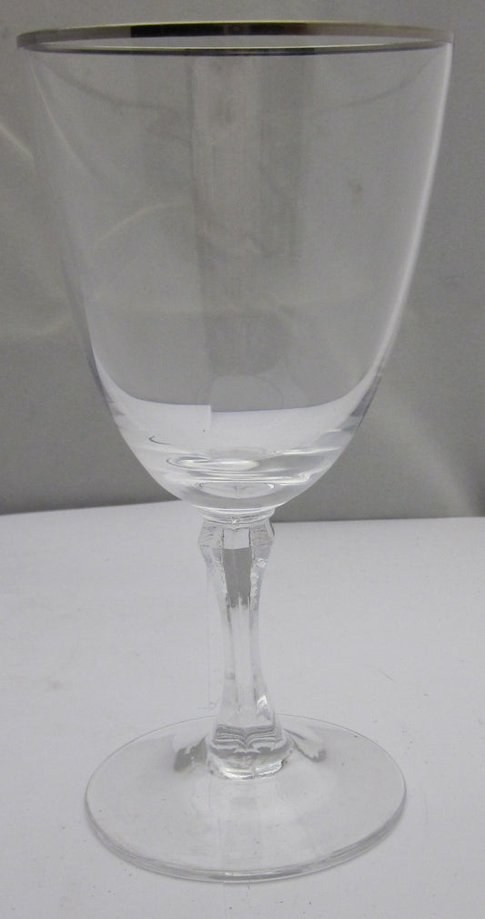 Set of 5 Lenox Montclair (Platinum Trim) Wine Glasses