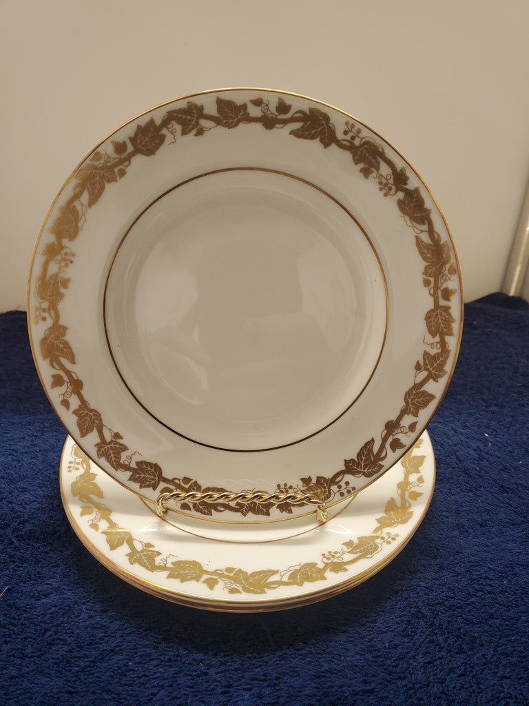 Set of 3 Wedgwood Whitehall White Rim (W4001) Dinner Plates LK