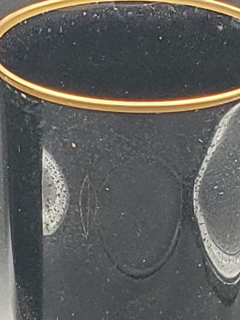 Set of 6 Noritake Remembrance Ebony Gold Champagne Flutes LK