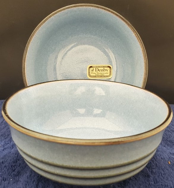 Set of 2 Denby Corfu and Rust Fruit Bowls LK
