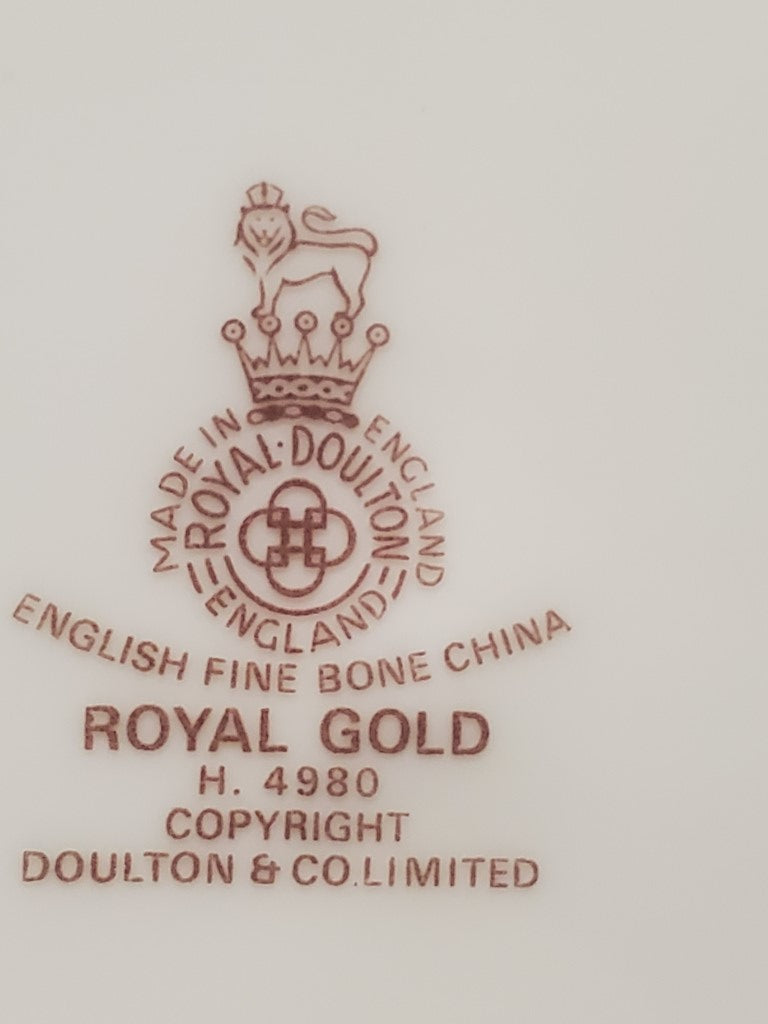 Set of 5 Royal Doulton Royal Gold Salad Plates LK