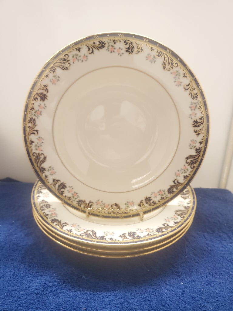 Set of 4 Lenox Meadow Breeze Rim Soup Bowls LK