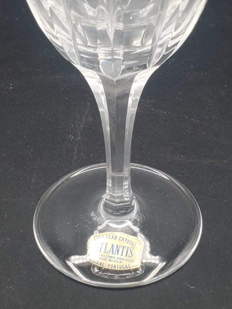 Set of 3 Atlantis Castelo (Cut) Wine Glasss LK