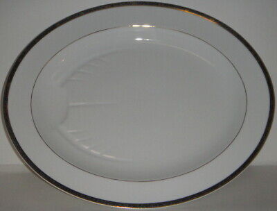 Bernardaud Antinea Anthracite 15" Oval Serving Platter