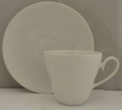 Set of 5 Rosenthal - Continental Romance (All White) Flat Cup & Saucer Sets
