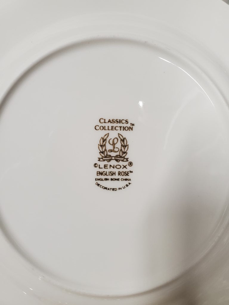 Set of 6 Lenox English Rose Bread & Butter Plates