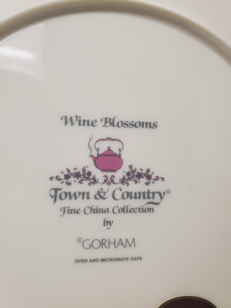 Set of 5 Gorham Wine Blossoms Dinner Plates LK