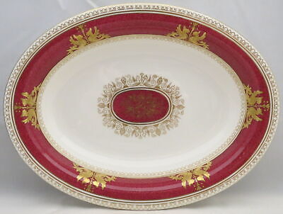 Wedgwood Columbia Powder Ruby (Rim and Center) 10" Oval Vegetable Bowl