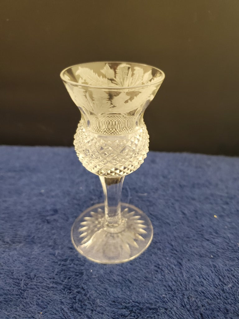 Set of 4 Edinburgh Thistle (Cut) Cordials