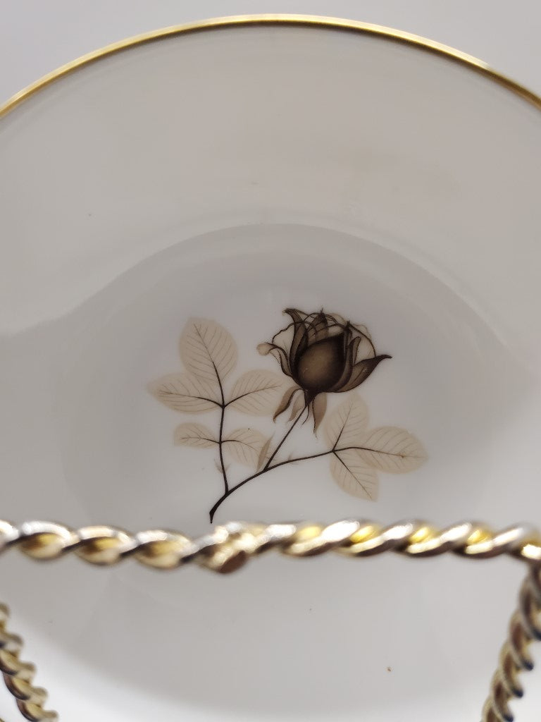 Set of 6 Rosenthal Shadow Rose Fruit Bowls LK