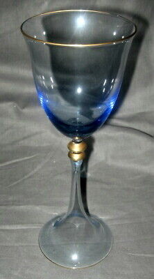 Set of 2 J.L. Coquet Jericho Blue Water Goblets