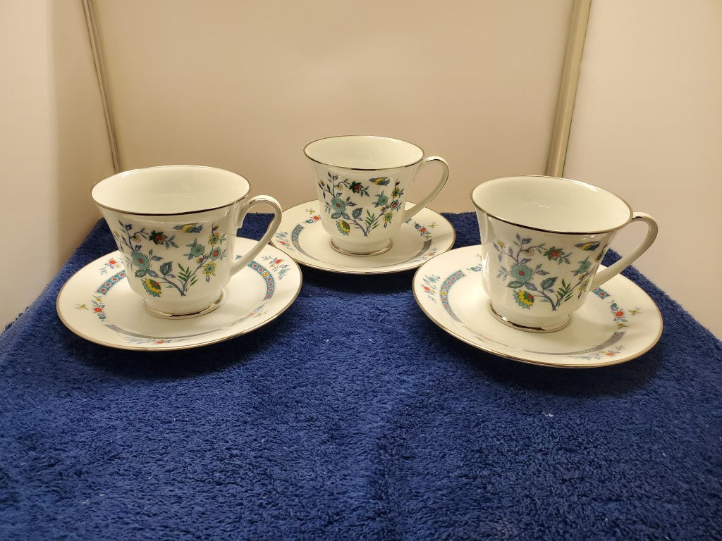 Set of 3 Noritake Shangri-La Cup & Saucer Sets LK
