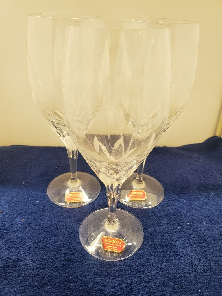 Set of 3 Gorham Crystal Borealis Iced Teas LK