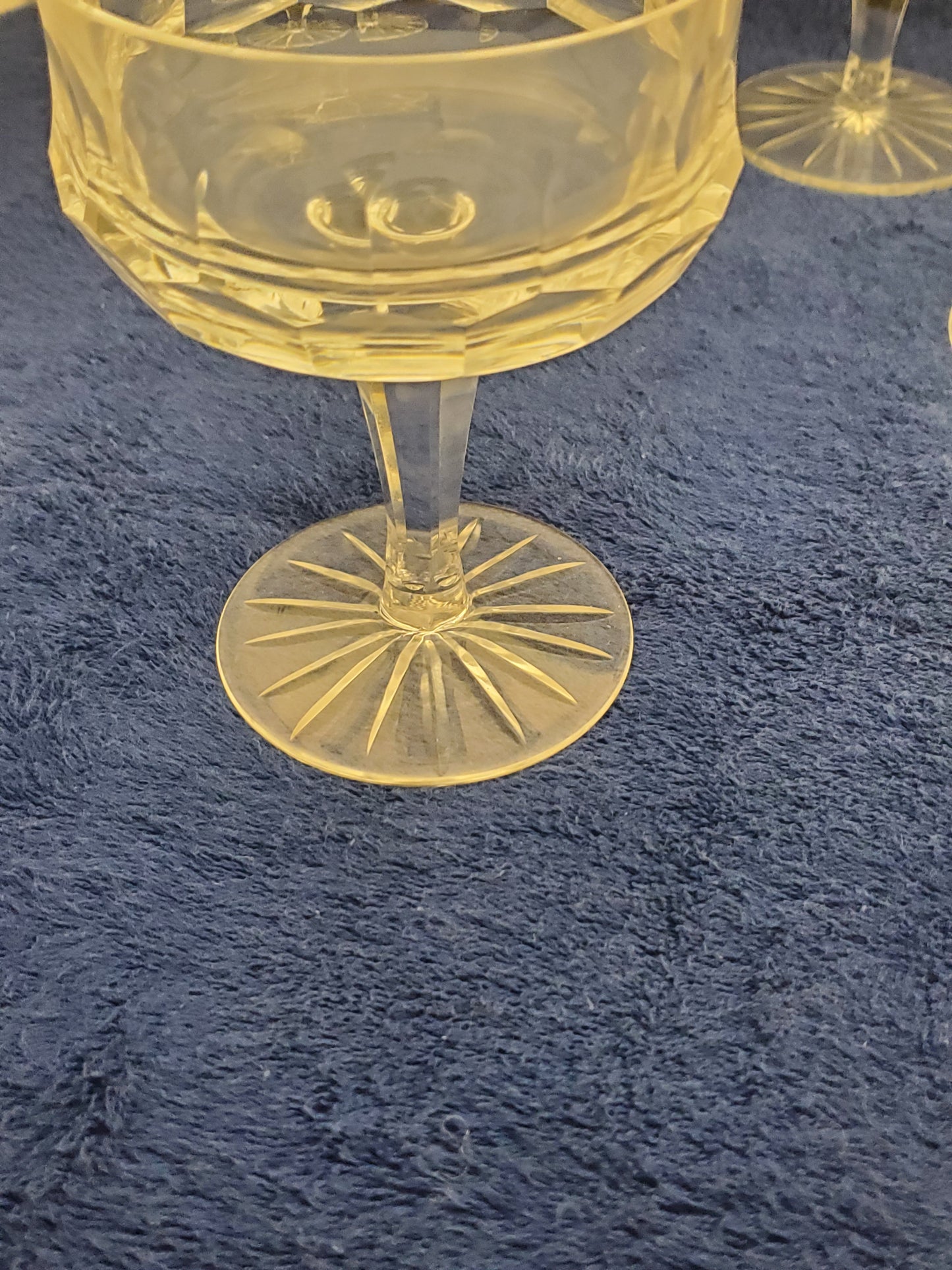 Set of 3 Galway Old Galway (Star Cut Foot) Champagne/Tall Sherberts