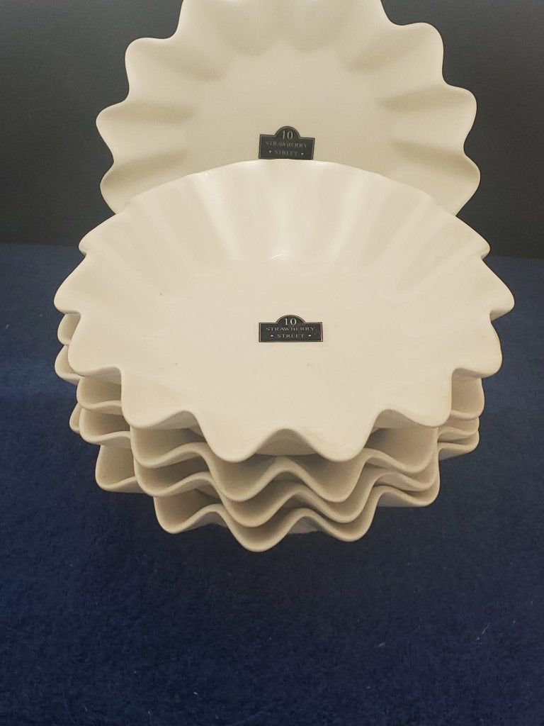 Set of 5 Ten Strawberry Street Fluted Dishs