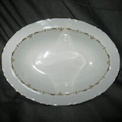 Royal Worcester Gold Chantilly Oval Vegetable Bowl