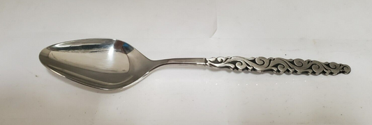 Set of 2 International Silver Florentine Scroll (Stainless) Serving Spoons