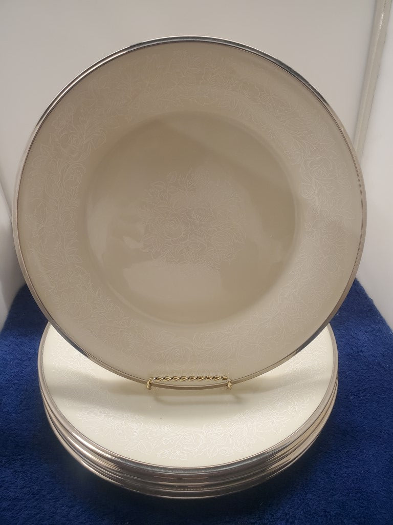 Set of 5 Lenox Moonspun Dinner Plates LK