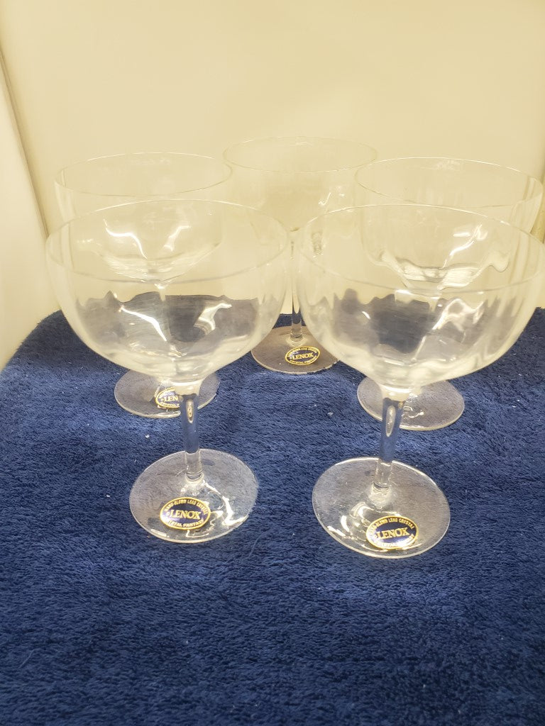 Set of 5 Lenox Crystal Fantasy Champagne/Tall Sherbets LK