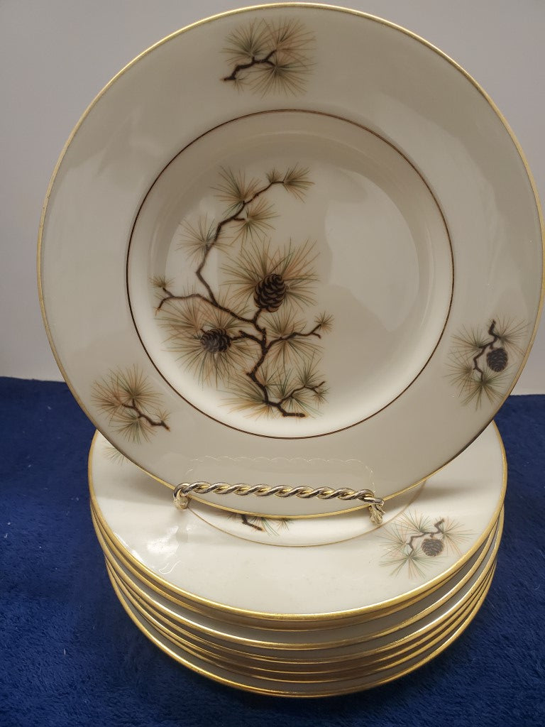 Set of 8 Lenox Pine Bread & Butter Plates