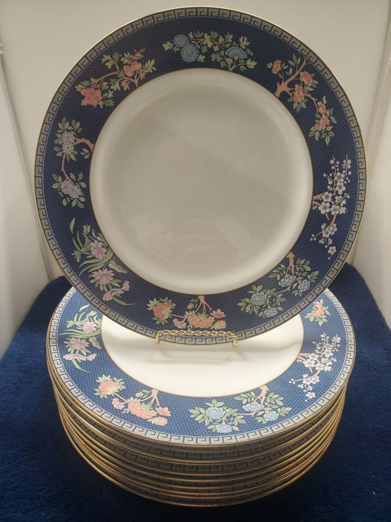 Set of 9 Wedgwood Blue Siam Salad Plates LK