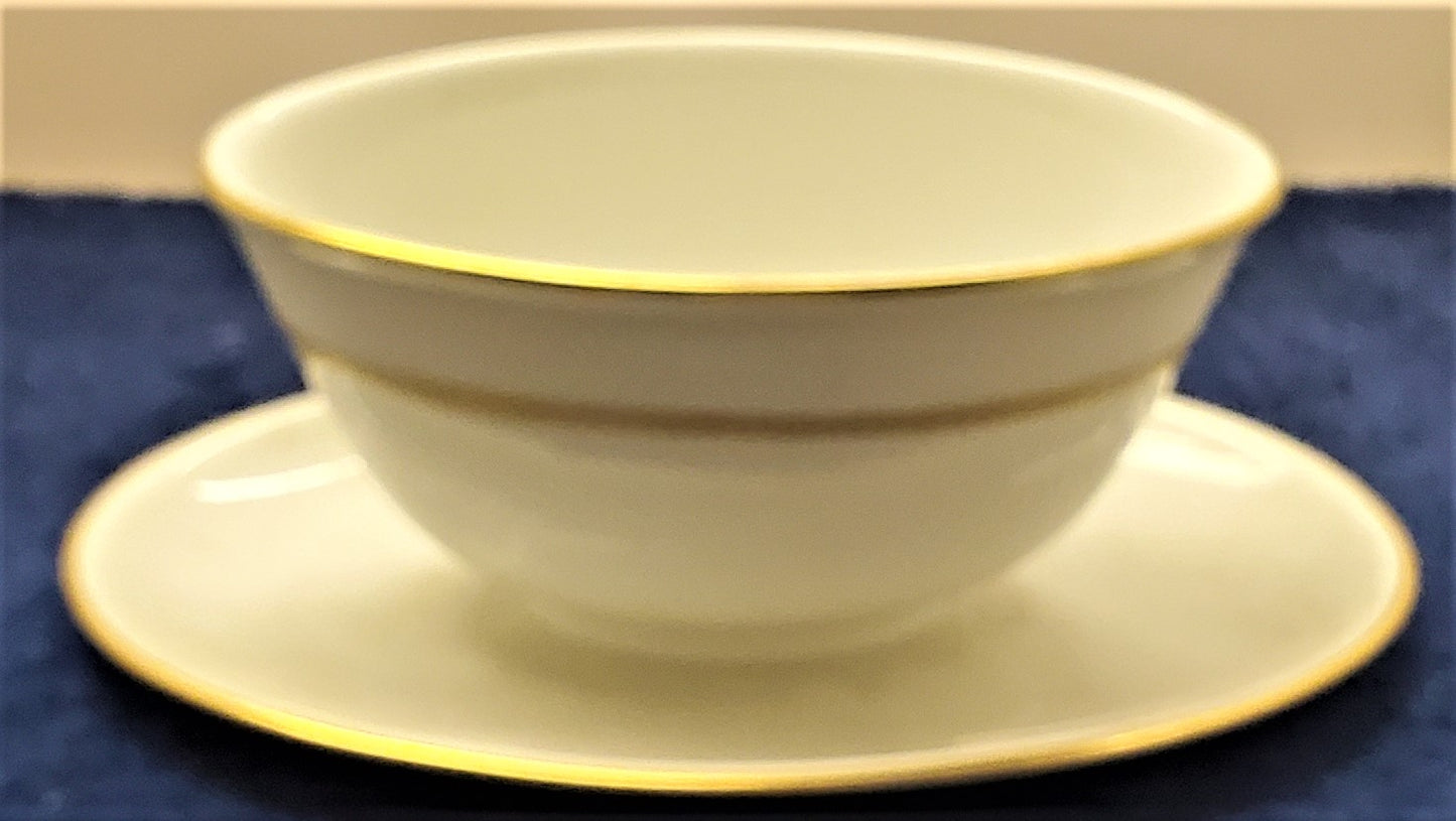 Furstenberg Golden Laurel Gravy Boat & Underplate