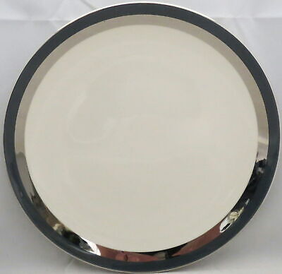 Lot of 4 Flintridge Contessa Black Pieces 3 Dinner & 1 Bread Plate (Imperfect)