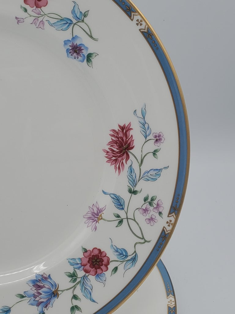 Set of 2 Lenox Saxon Flowers Dinner Plates LK