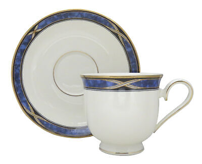 Set of 3 Lenox Mountain View Footed Cup & Saucer Sets