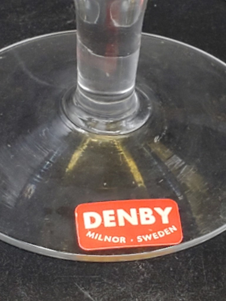Set of 5 Denby Mirage Olive Green Water Goblets LK