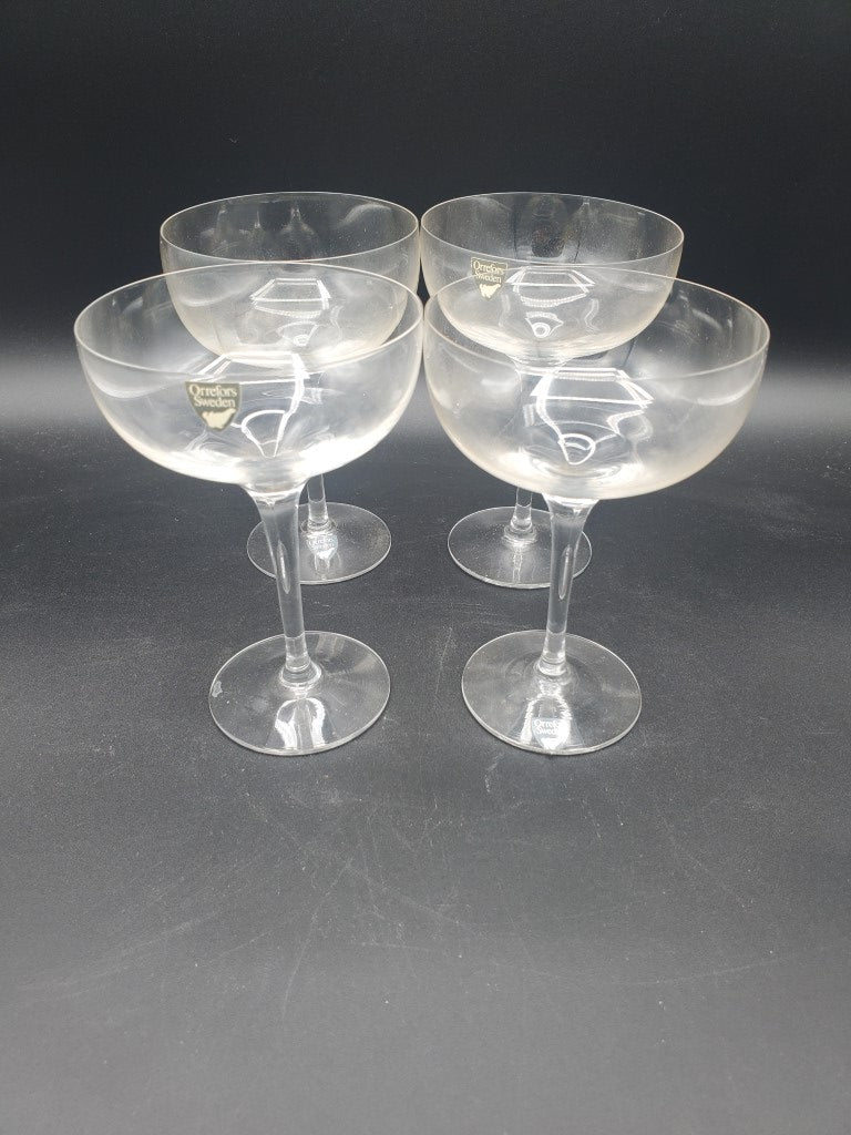 Set of 4 Orrefors Solitude Champagne/Tall Sherbets LK