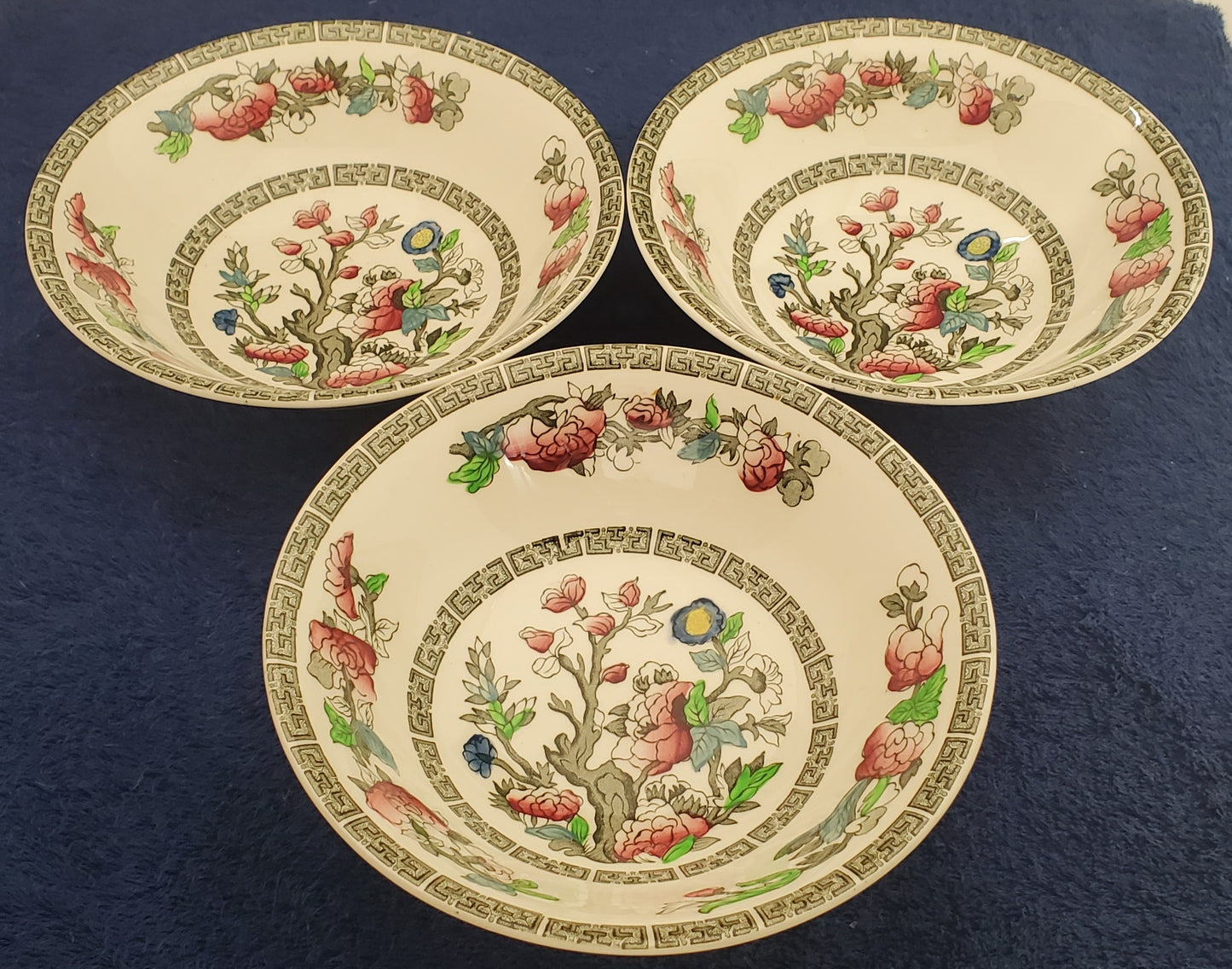 Set of 3 Johnson Brothers Indian Tree Coupe Cereal Bowls