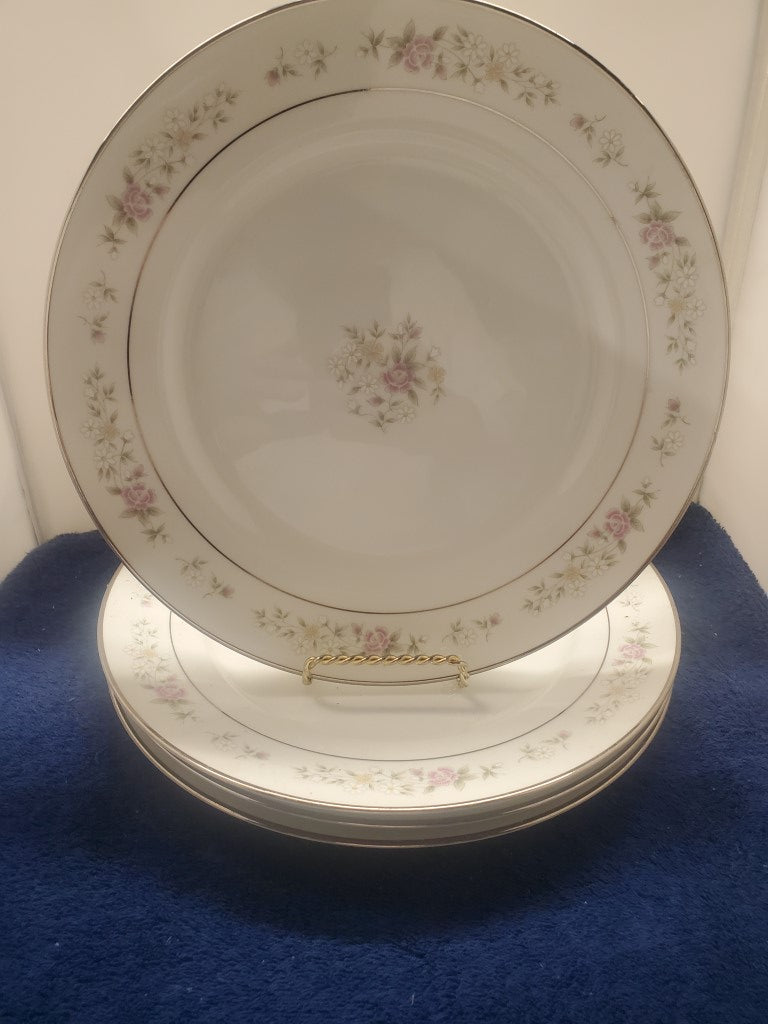 Set of 4 Lenox Meadow Pinks Dinner Plates LK