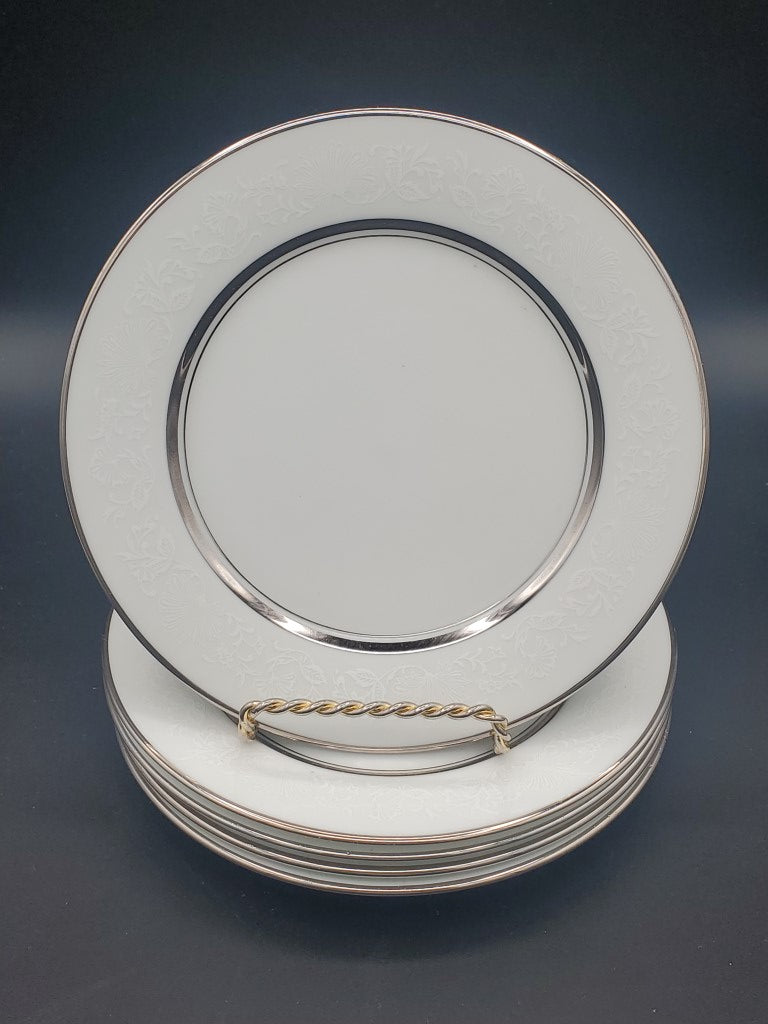 Set of 6 Oxford White Echo Bread & Butter Plates LK