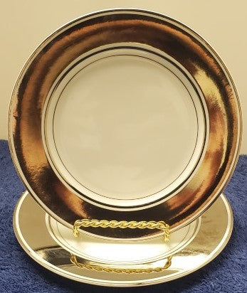Set of 2 Fitz & Floyd Paltinum Rondelet Bread & Butter Plates LK