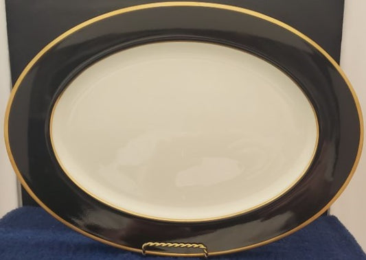 Mikasa Cathy Hardwick Onyx 15" Oval Serving Platter LK