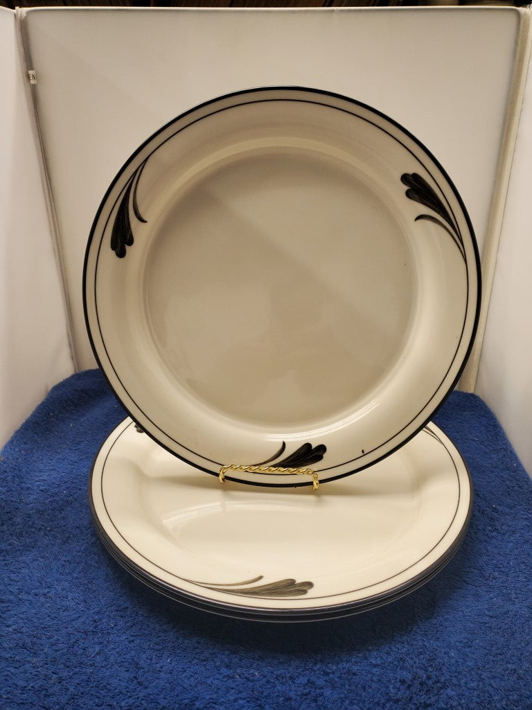Set of 3 Lenox Black Brushstrokes Salad Plates LK