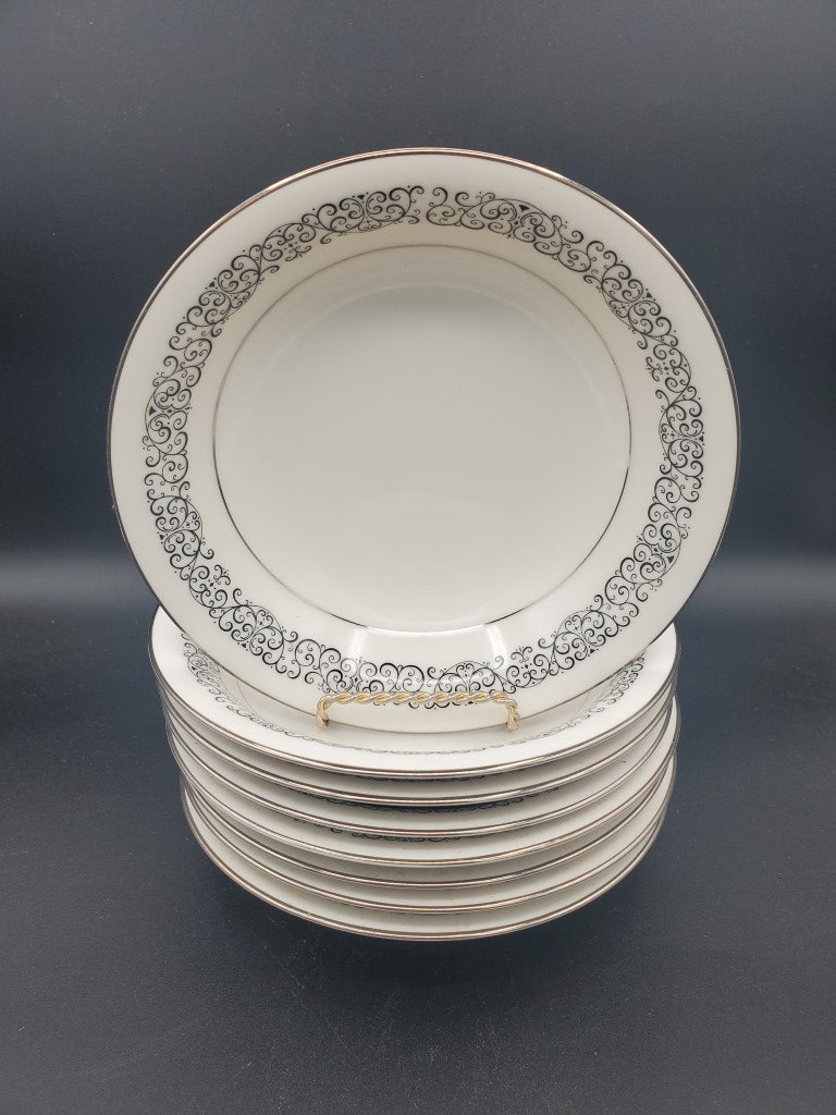 Set of 8 Noritake Hawthorne Coupe Soup Bowls LK
