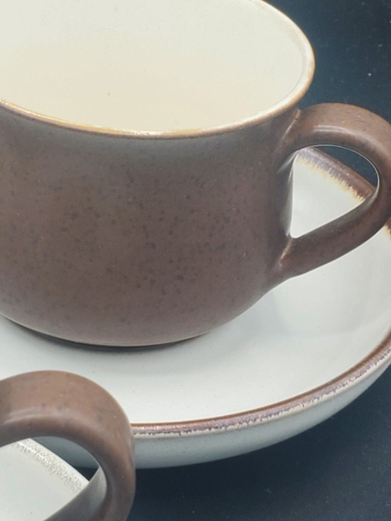 Set of 8 Denby Potpourii Honey (Floral) Cup & Saucer Sets LK