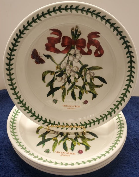 Set of 4 Portmeirion Botanic Garden Mistletoe Salad Plates