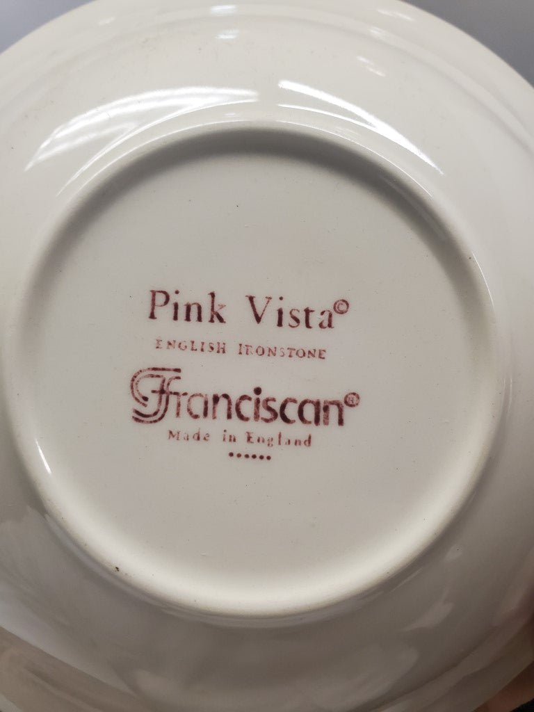 Set of 4 Franciscan Pink Vista Cereal Bowls LK