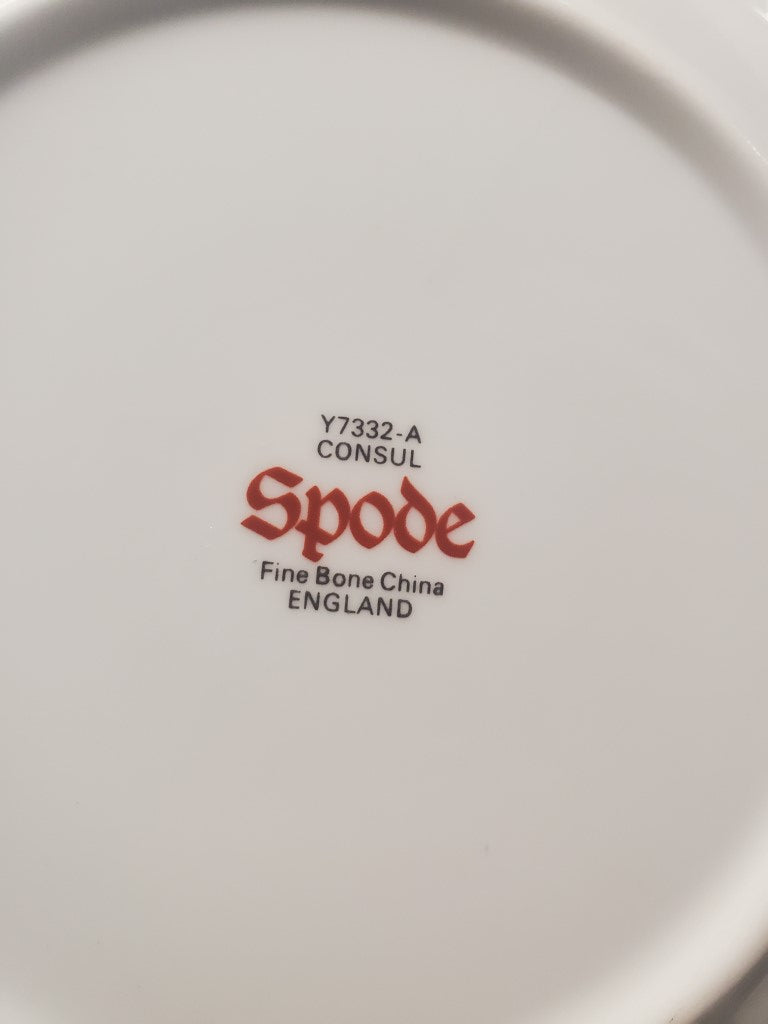 Set of 3 Spode Consul Cobalt Rim Soup Bowls LK